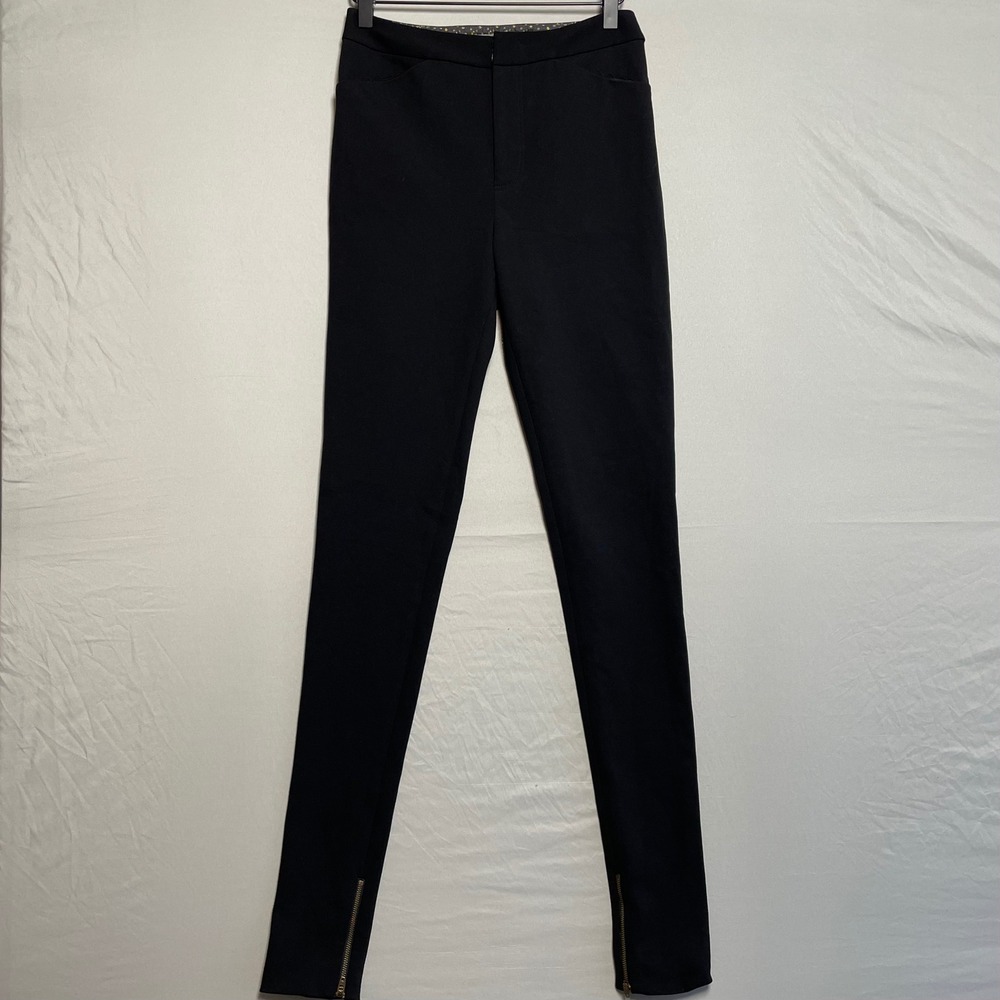 Ports 1961 TALL Skinny Pants 34.5" Inseam Black Side Zip Ankle Trousers 2